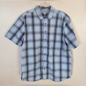 Carhartt Plaid Relaxed Fit 100% Cotton Men's Button Up Shirt Size XL